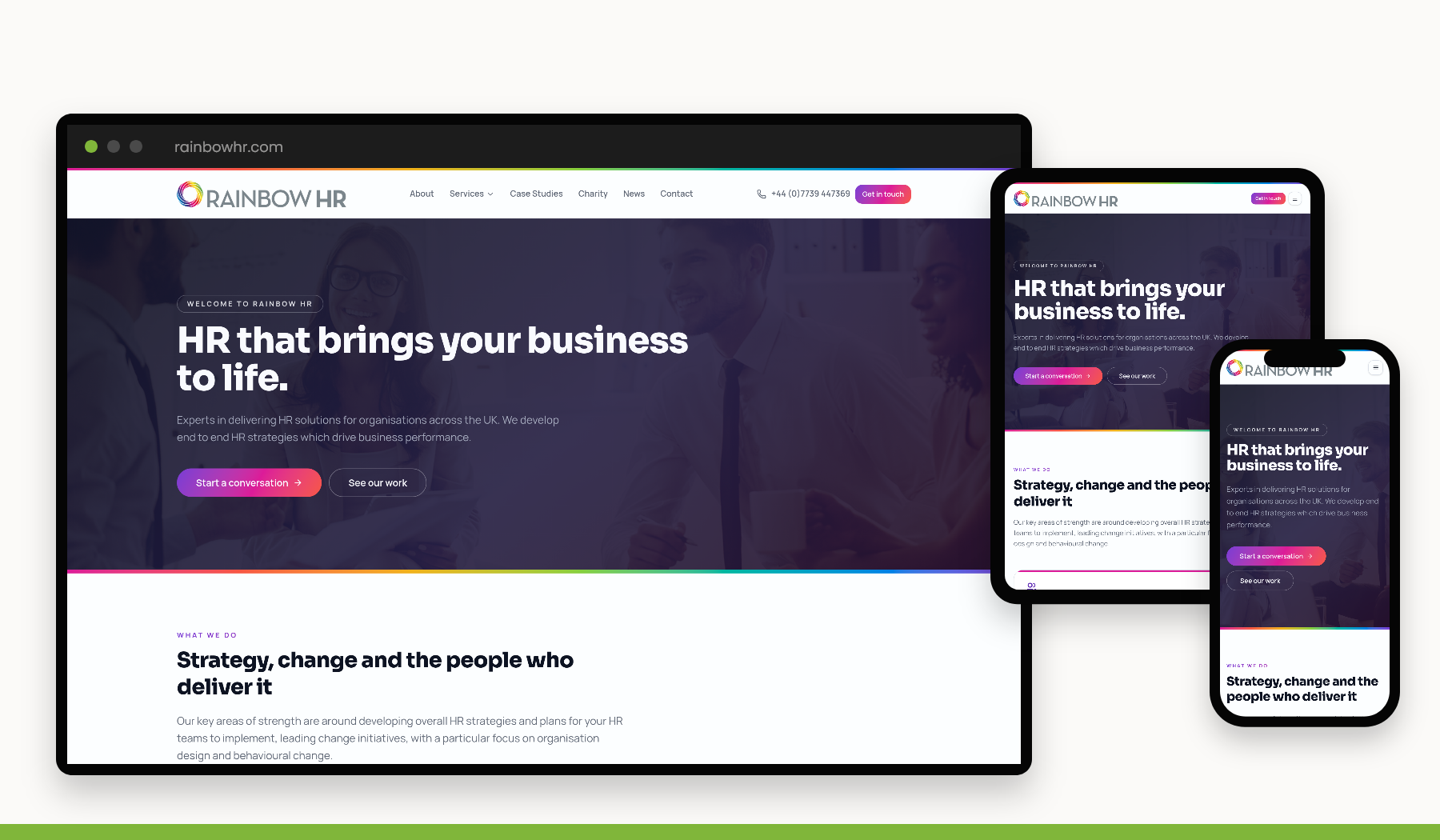 Responsive website showcase